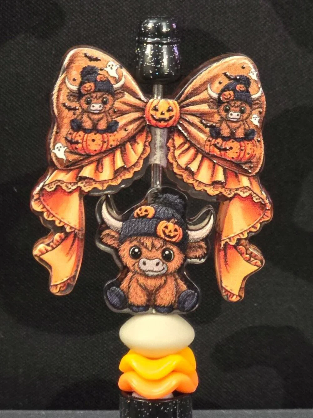 Halloween Cow Acrylic Spinner Novelty Pen
